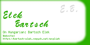 elek bartsch business card